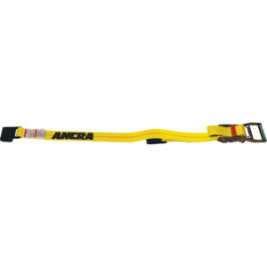 Ancra 2" x 30' Yellow Ratchet Assembly flat hook with keeper
