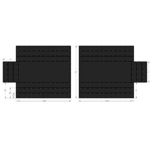 Lumber Tarps 6' Light Weight Black 2 pc set