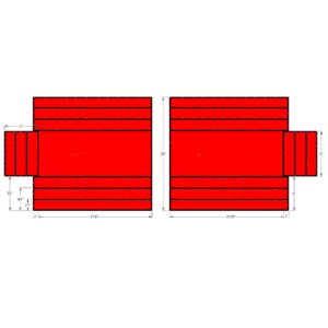 Lumber Tarp 6 foot drop 2pc. Red