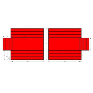 Lumber Tarp 8 foot drop 2pc. Red