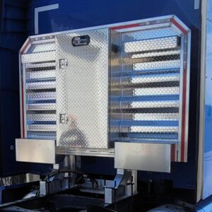 MINI VAULT SINGLE DOOR DIAMOND TREAD PLATE 68″ H x 80″ W