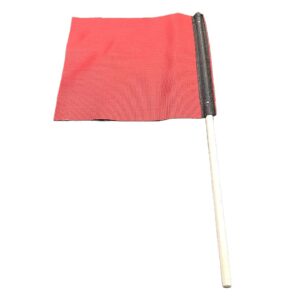 red pole safety flag