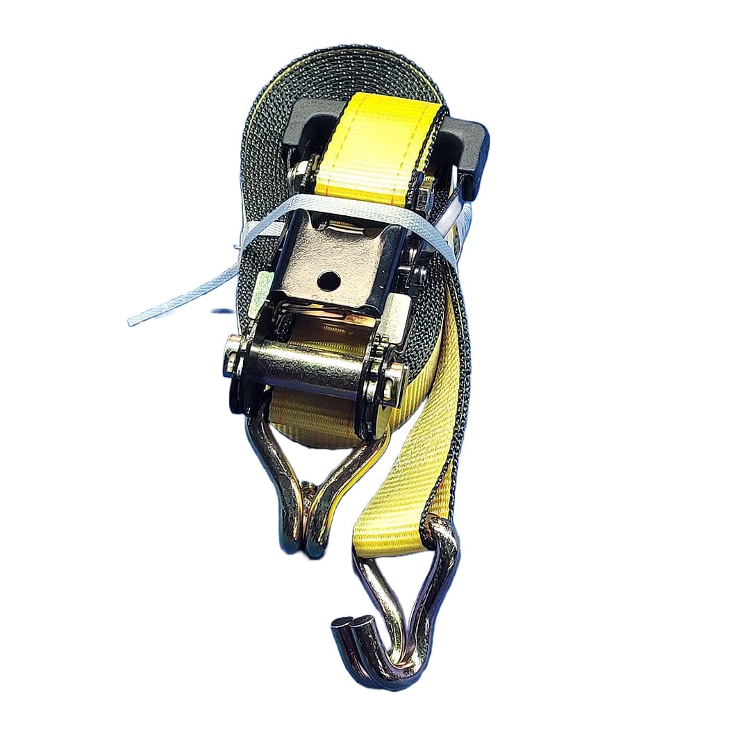 2 x 30' Ratchet Strap with Wire Hooks - Yellow
