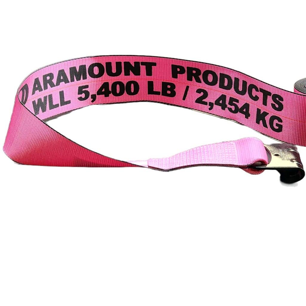 PINK 4″ x 30′ Winch Straps with Flat Hook
