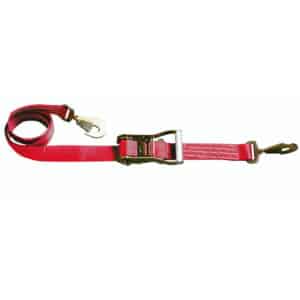 Automotive Tie-Down With Twisted Snap Hooks Red 2” x 8’